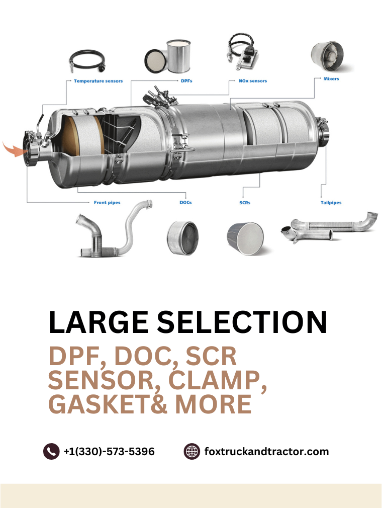 DPF, DOC, SCR, sensor, clamp, gasket